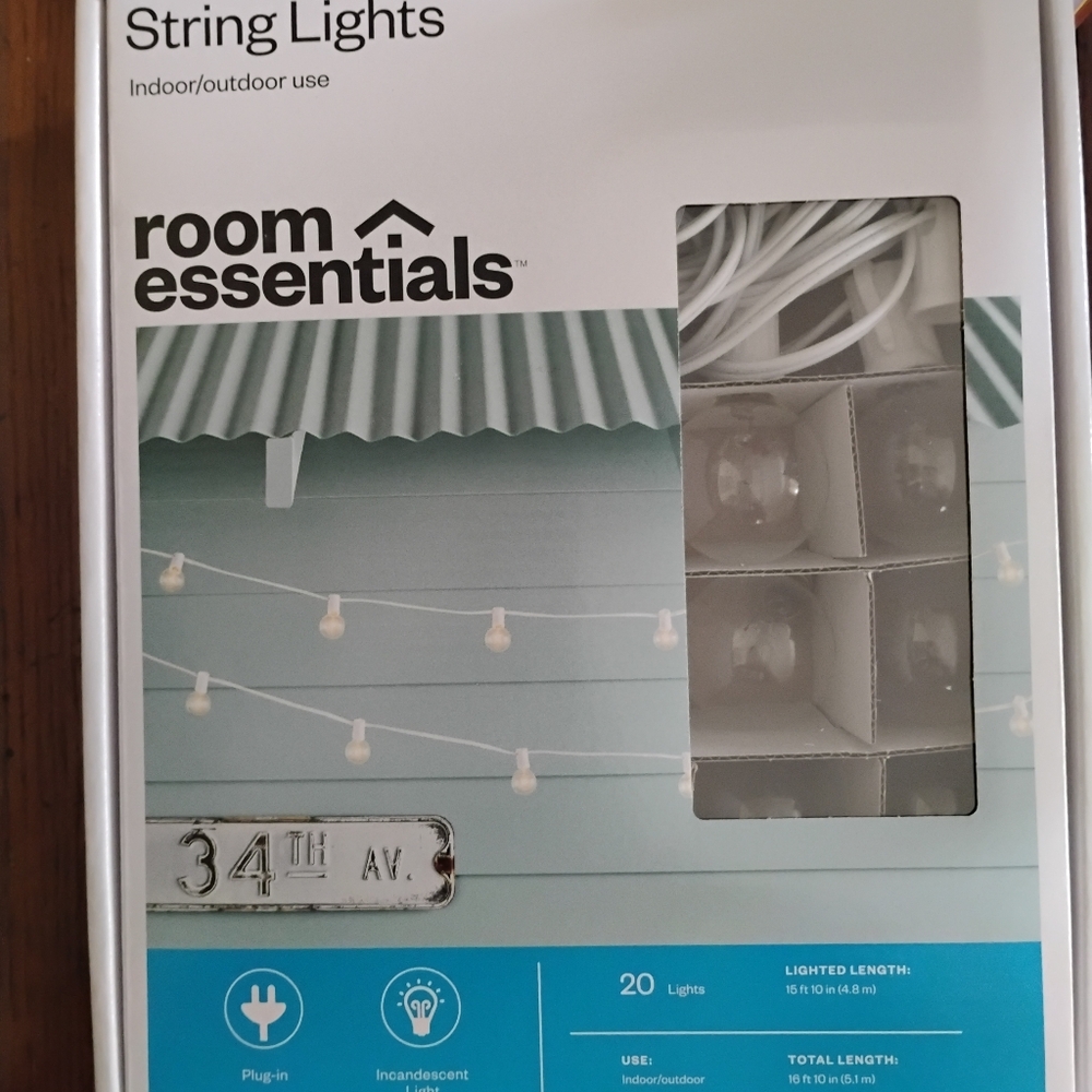 Room Essentials Clear Globe String Lights